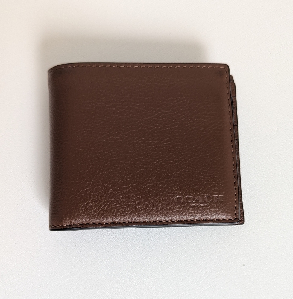 Coach Brown Leather Key & Card Holder